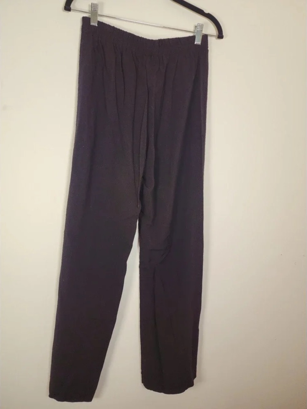 Straight-Leg Elastic-Waist Pants in Black